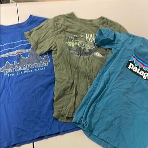 Boys t shirt bundle. One long sleeve, two short sleeve t shirts.